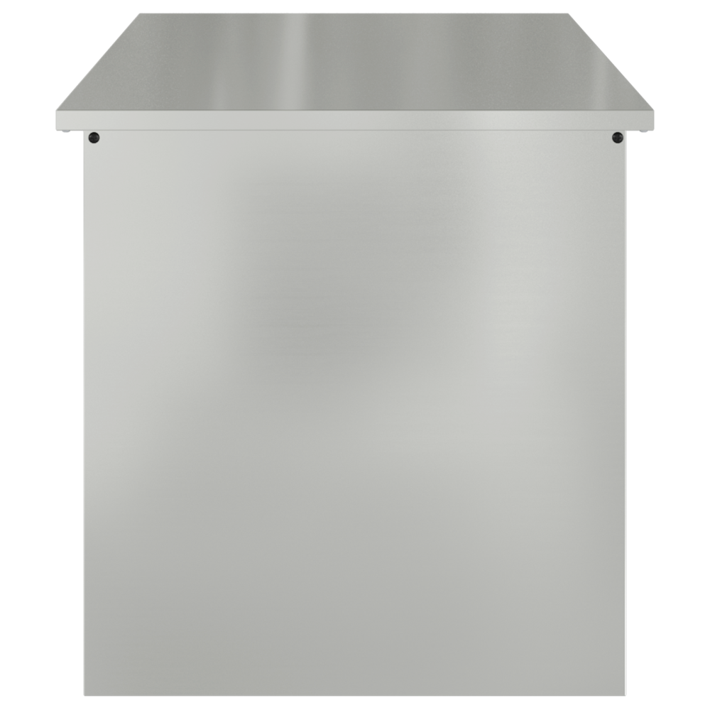 Produktbild för Utomhusförvaringslåda Silver 100 x 50,5 x 50 cm Stål