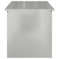 Produktbild för Utomhusförvaringslåda Silver 100 x 50,5 x 50 cm Stål