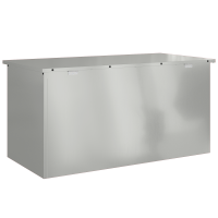 Produktbild för Utomhusförvaringslåda Silver 100 x 50,5 x 50 cm Stål