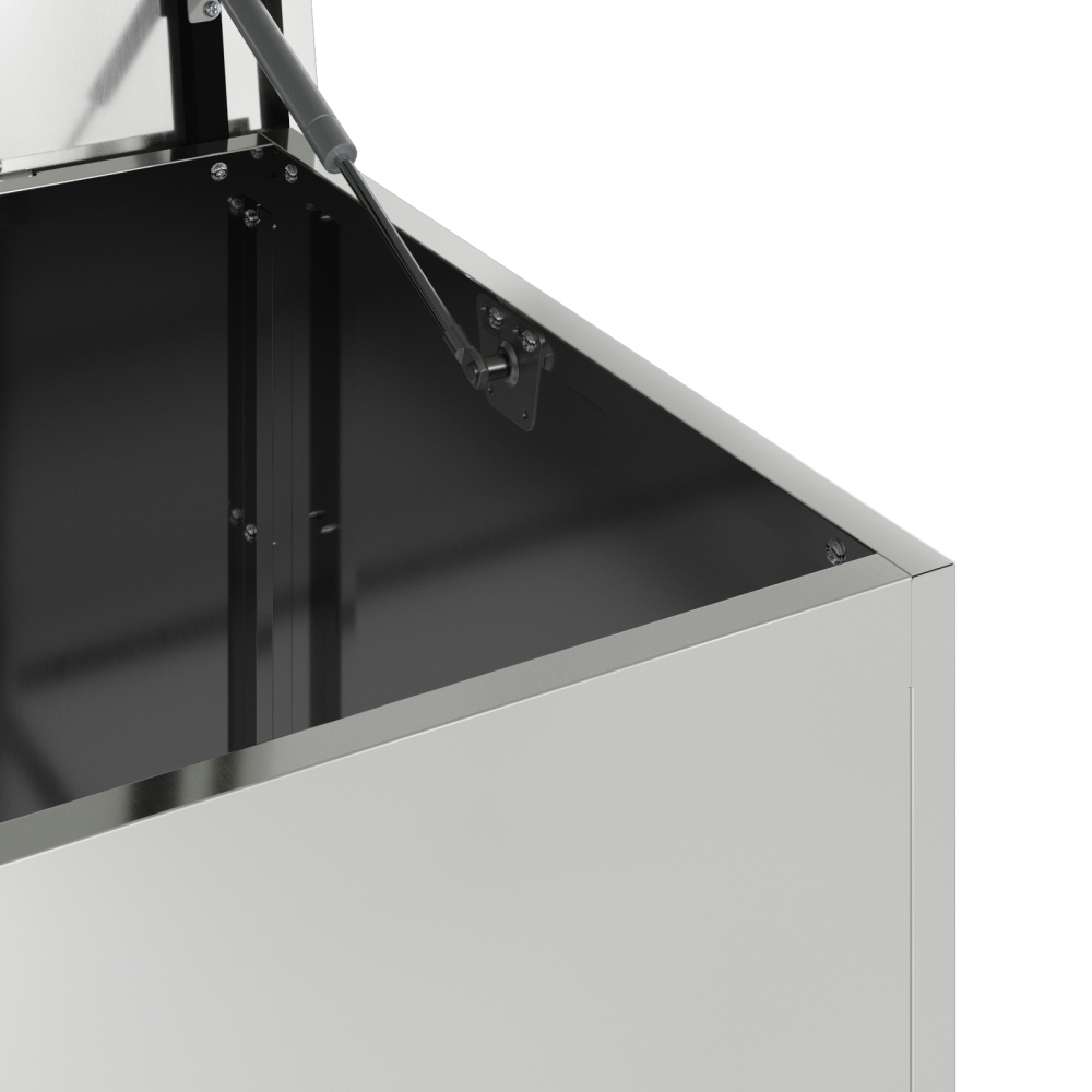 Produktbild för Utomhusförvaringslåda Silver 100 x 50,5 x 50 cm Stål