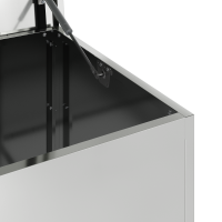 Produktbild för Utomhusförvaringslåda Silver 100 x 50,5 x 50 cm Stål