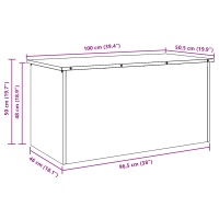 Produktbild för Utomhusförvaringslåda Rostig 100 x 50,5 x 50 cm Stål