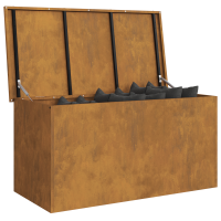 Produktbild för Utomhusförvaringslåda Rostig 100 x 50,5 x 50 cm Stål