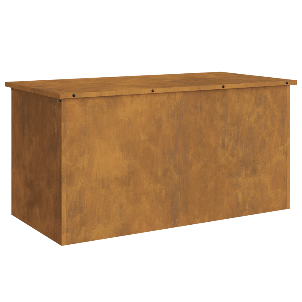 Produktbild för Utomhusförvaringslåda Rostig 100 x 50,5 x 50 cm Stål