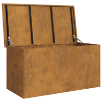 Produktbild för Utomhusförvaringslåda Rostig 100 x 50,5 x 50 cm Stål