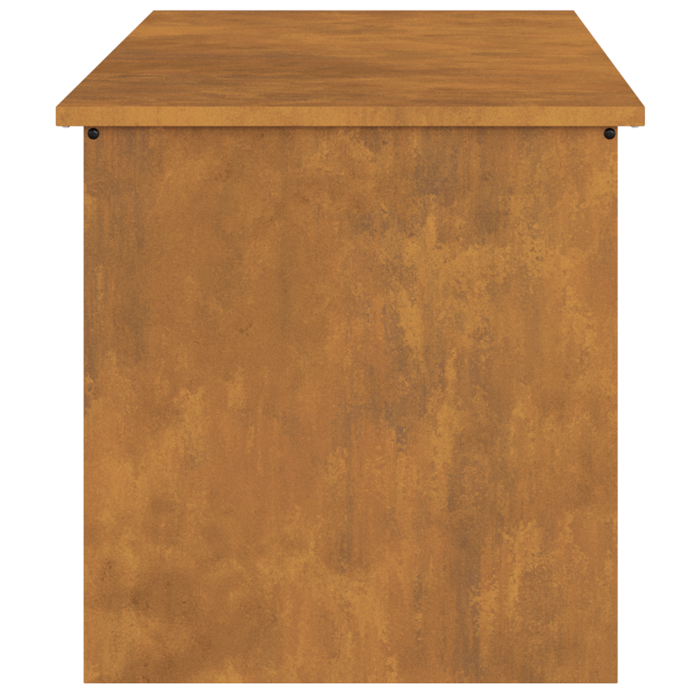 Produktbild för Utomhusförvaringslåda Rostig 100 x 50,5 x 50 cm Stål