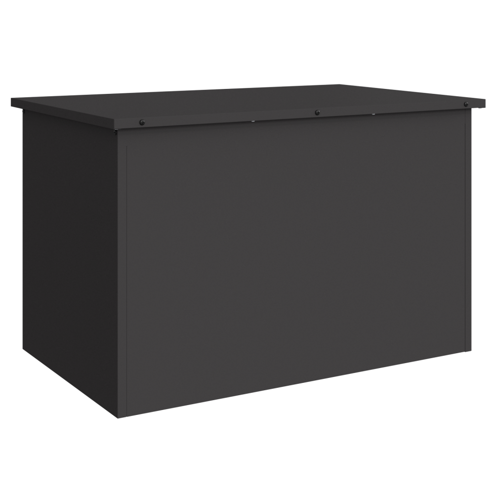 Produktbild för Utomhusförvaringslåda Svart 80 x 50,5 x 50 cm Stål