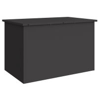 Produktbild för Utomhusförvaringslåda Svart 80 x 50,5 x 50 cm Stål