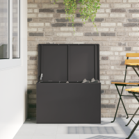 Produktbild för Utomhusförvaringslåda Svart 80 x 50,5 x 50 cm Stål