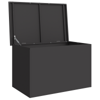 Produktbild för Utomhusförvaringslåda Svart 80 x 50,5 x 50 cm Stål