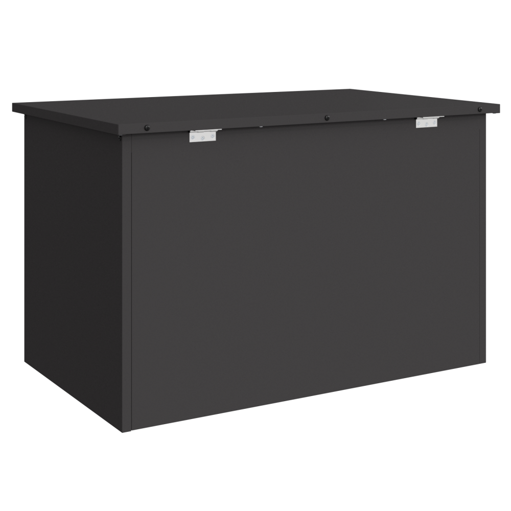 Produktbild för Utomhusförvaringslåda Svart 80 x 50,5 x 50 cm Stål