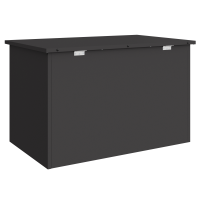 Produktbild för Utomhusförvaringslåda Svart 80 x 50,5 x 50 cm Stål