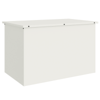 Produktbild för Utomhusförvaringslåda Vit 80 x 50,5 x 50 cm Stål