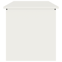 Produktbild för Utomhusförvaringslåda Vit 80 x 50,5 x 50 cm Stål