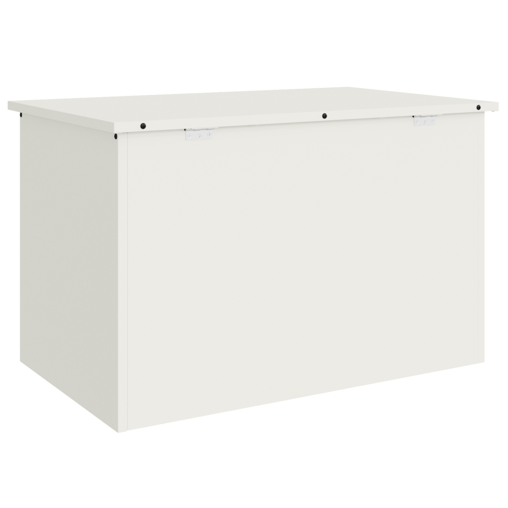 Produktbild för Utomhusförvaringslåda Vit 80 x 50,5 x 50 cm Stål