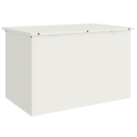 Produktbild för Utomhusförvaringslåda Vit 80 x 50,5 x 50 cm Stål
