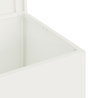Produktbild för Utomhusförvaringslåda Vit 80 x 50,5 x 50 cm Stål