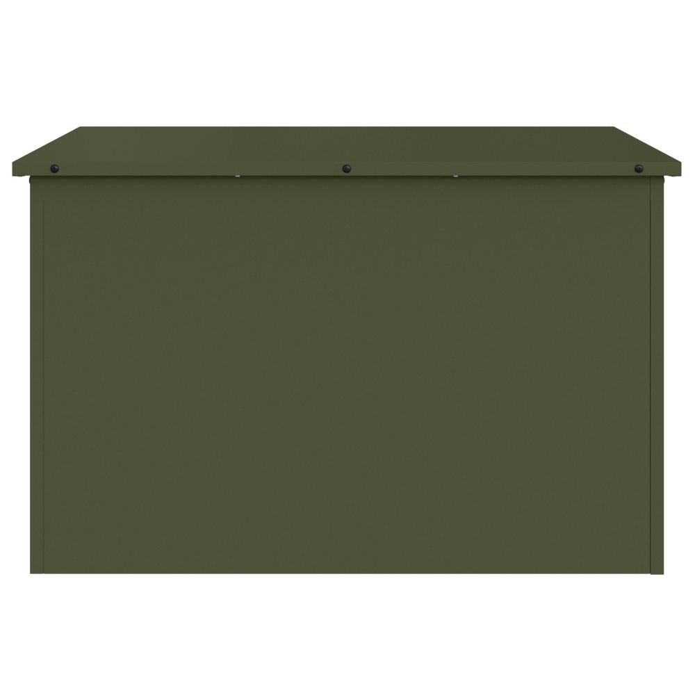 Produktbild för Utomhusförvaringslåda Olivgrön 80 x 50,5 x 50 cm Stål