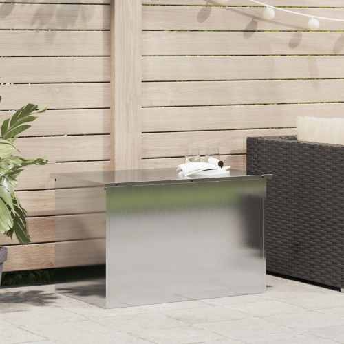 vidaXL Utomhusförvaringslåda Silver 80 x 50,5 x 50 cm Stål