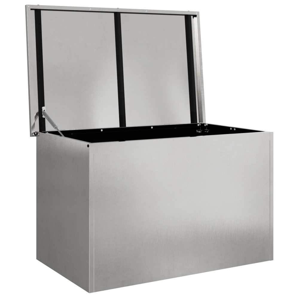 Produktbild för Utomhusförvaringslåda Silver 80 x 50,5 x 50 cm Stål