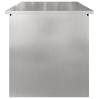 Produktbild för Utomhusförvaringslåda Silver 80 x 50,5 x 50 cm Stål