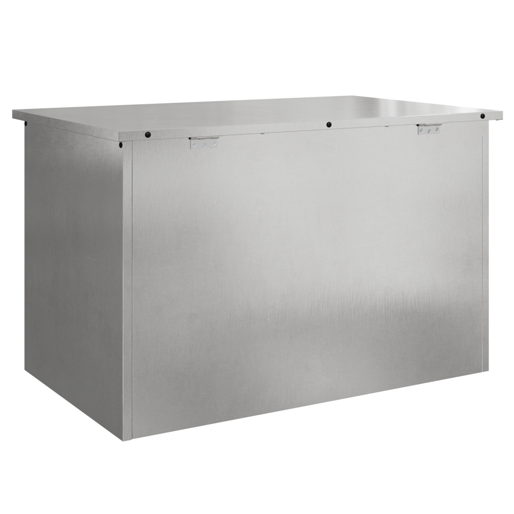 Produktbild för Utomhusförvaringslåda Silver 80 x 50,5 x 50 cm Stål