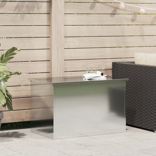 vidaXL Utomhusförvaringslåda Silver 80 x 50,5 x 50 cm Stål