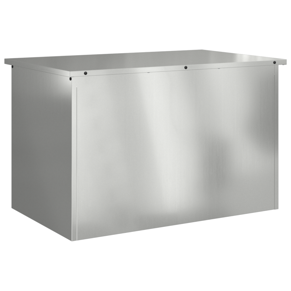 Produktbild för Utomhusförvaringslåda Silver 80 x 50,5 x 50 cm Stål