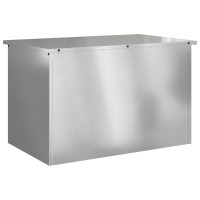 Produktbild för Utomhusförvaringslåda Silver 80 x 50,5 x 50 cm Stål