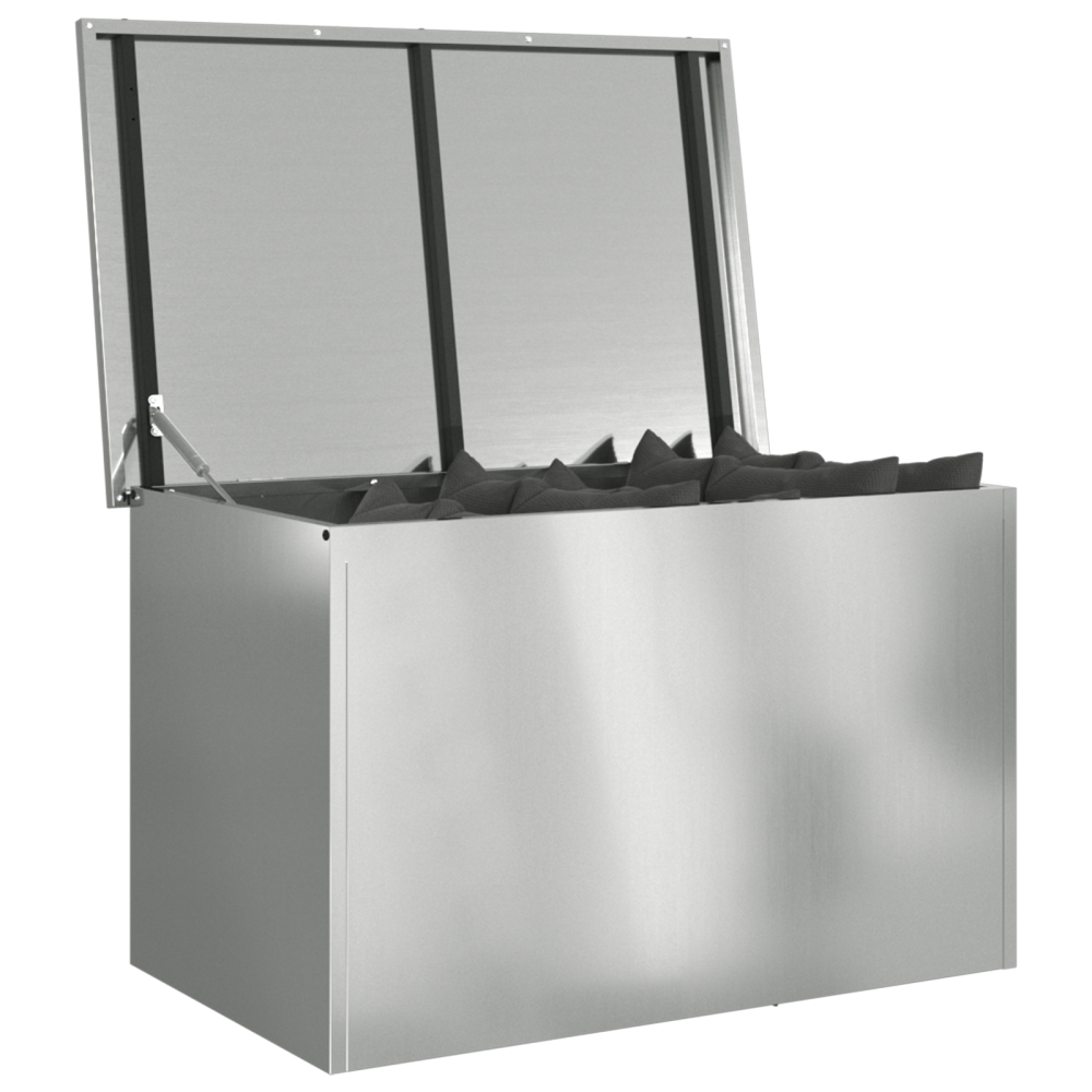Produktbild för Utomhusförvaringslåda Silver 80 x 50,5 x 50 cm Stål