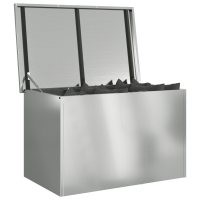Produktbild för Utomhusförvaringslåda Silver 80 x 50,5 x 50 cm Stål