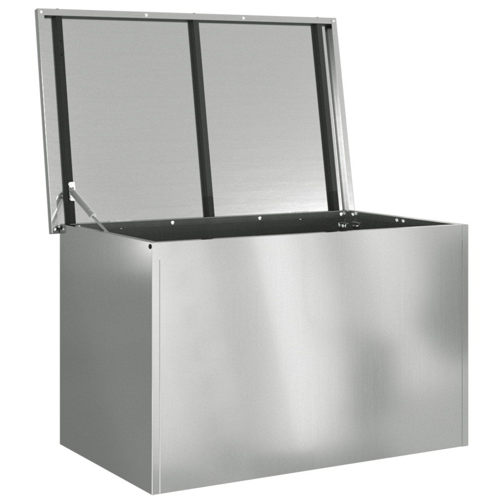 Produktbild för Utomhusförvaringslåda Silver 80 x 50,5 x 50 cm Stål