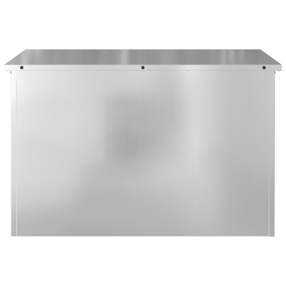 Produktbild för Utomhusförvaringslåda Silver 80 x 50,5 x 50 cm Stål