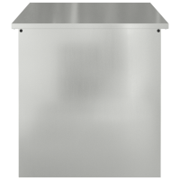 Produktbild för Utomhusförvaringslåda Silver 80 x 50,5 x 50 cm Stål