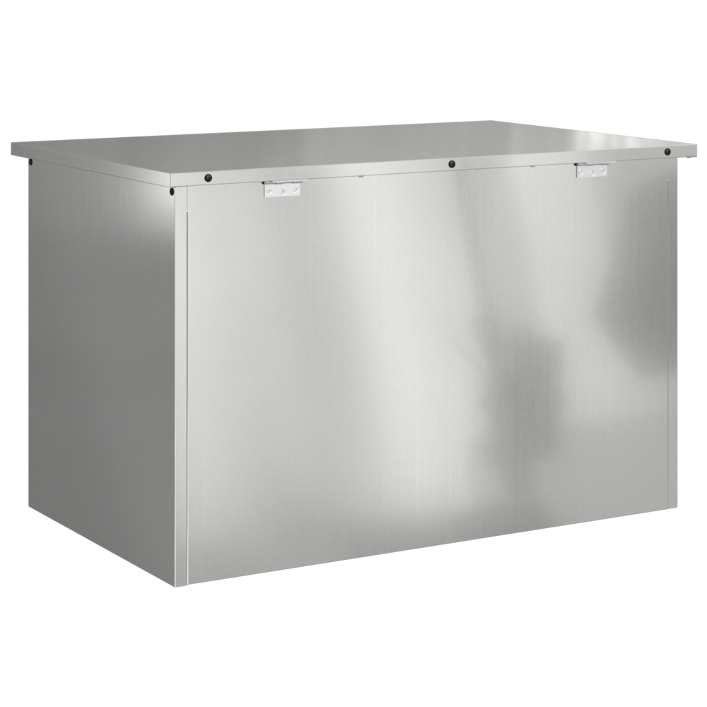 Produktbild för Utomhusförvaringslåda Silver 80 x 50,5 x 50 cm Stål