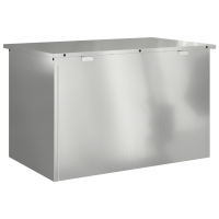 Produktbild för Utomhusförvaringslåda Silver 80 x 50,5 x 50 cm Stål