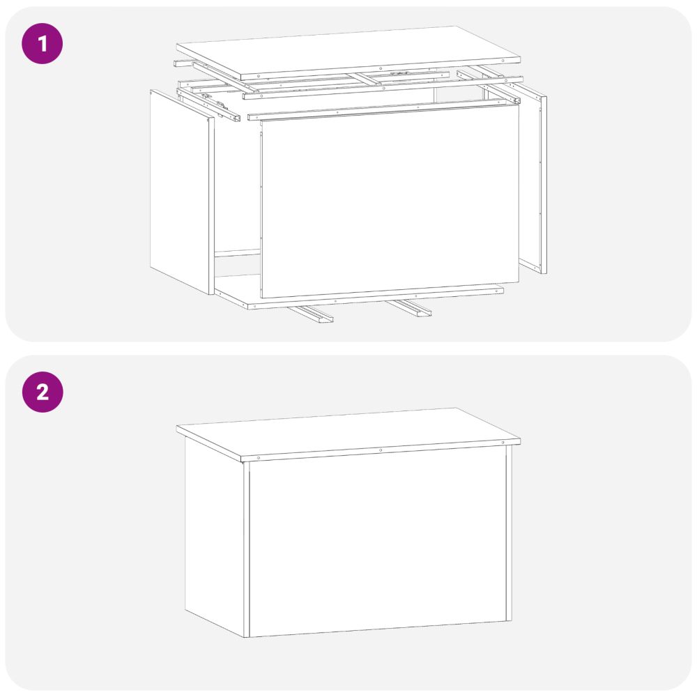Produktbild för Utomhusförvaringslåda Silver 80 x 50,5 x 50 cm Stål