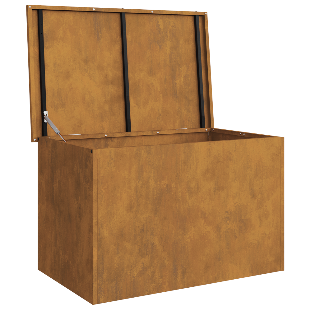 Produktbild för Utomhusförvaringslåda Rostig 80 x 50,5 x 50 cm Stål