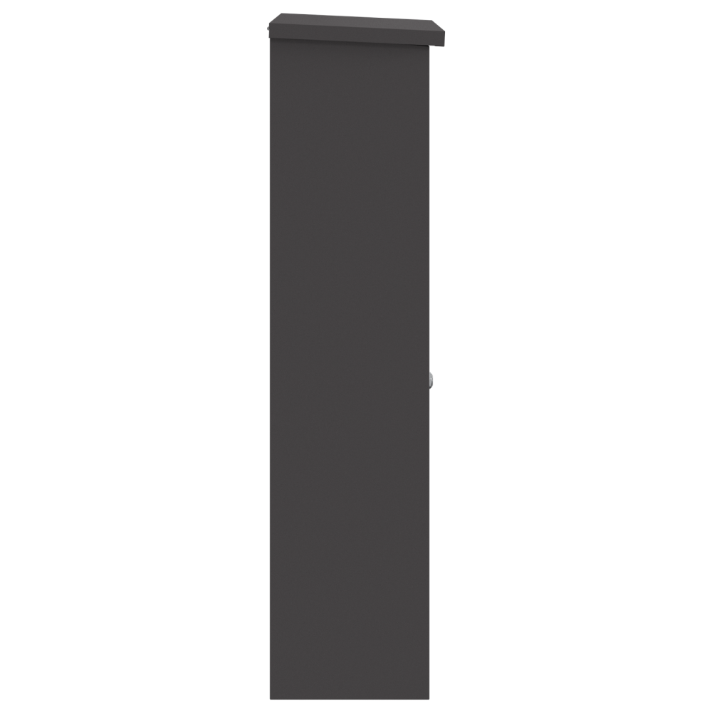Produktbild för Paketbox med lagring med dörr Svart 44,5 x 29 x 110,5 cm Stål