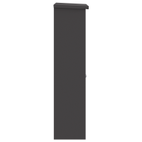 Produktbild för Paketbox med lagring med dörr Svart 44,5 x 29 x 110,5 cm Stål