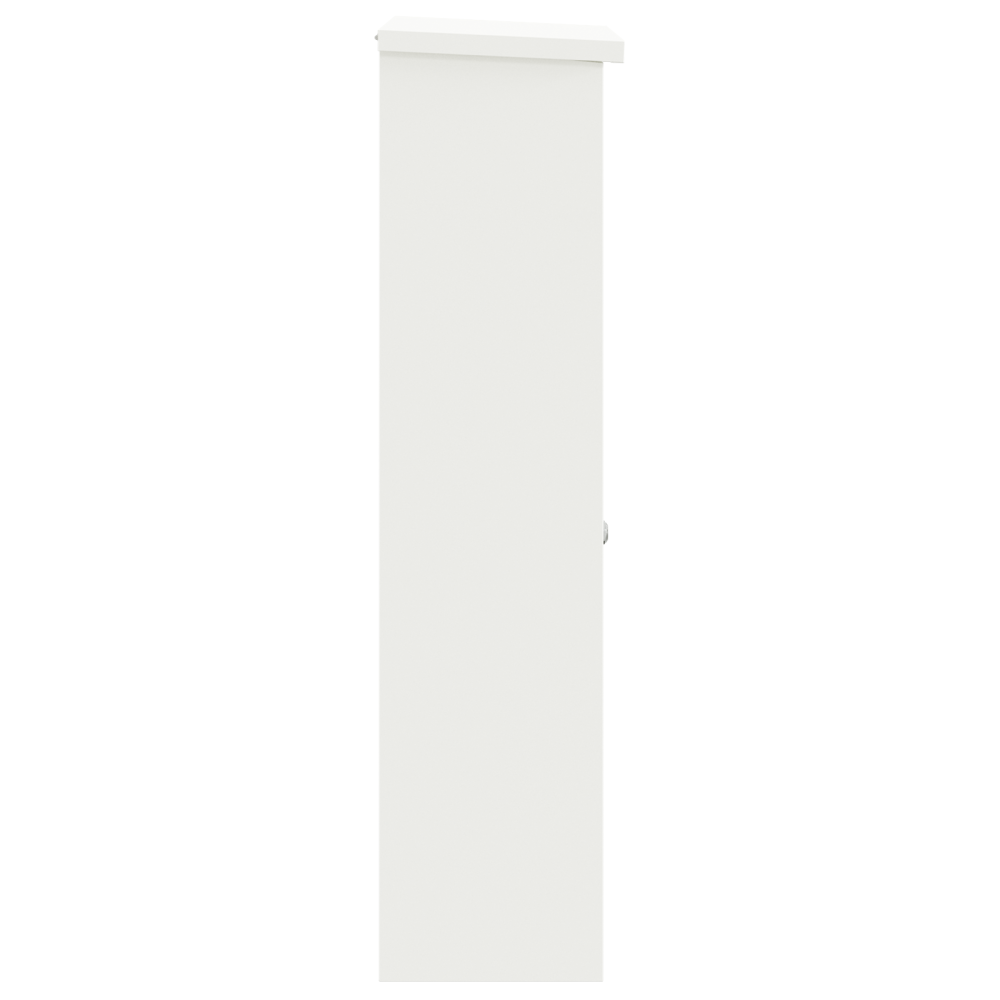 Produktbild för Paketbox med lagring med dörr Vit 44,5 x 29 x 110,5 cm Stål