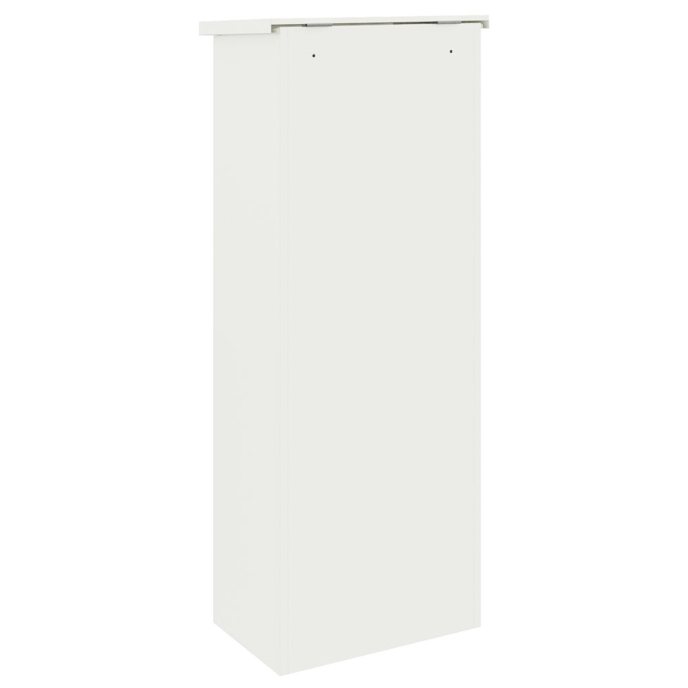 Produktbild för Paketbox med lagring med dörr Vit 44,5 x 29 x 110,5 cm Stål
