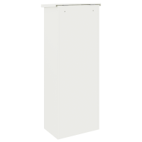 Produktbild för Paketbox med lagring med dörr Vit 44,5 x 29 x 110,5 cm Stål