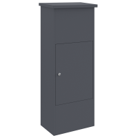 Produktbild för Paketbox med lagring med lås Antracit 44,5 x 29 x 110,5 cm Stål