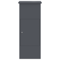 Produktbild för Paketbox med lagring med lås Antracit 44,5 x 29 x 110,5 cm Stål