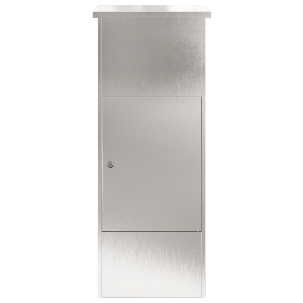Produktbild för Paketbox med lagring Silver 44,5 x 29 x 110,5 cm Rostfritt stål