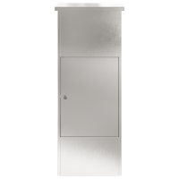Produktbild för Paketbox med lagring Silver 44,5 x 29 x 110,5 cm Rostfritt stål