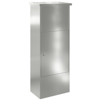 Produktbild för Paketbox med dörr Svart 44,5 x 29 x 110,5 cm Galvaniserat Stål