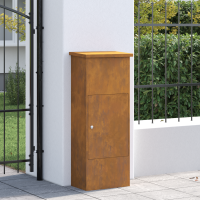 Produktbild för Paketbox Rostig 44,5 x 29 x 110,5 cm Väderbeständig stål