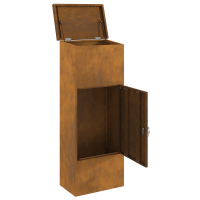 Produktbild för Paketbox Rostig 44,5 x 29 x 110,5 cm Väderbeständig stål